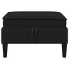 Pouf avec Rangement Noir Velours 618912618912