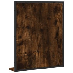 Miroir de salle de bain et étagère chêne fumé bois d’ingénierie 618915618915
