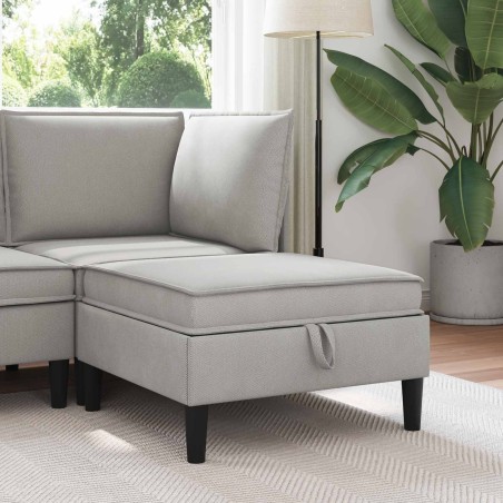 Pouf avec Rangement Gris clair Velours 618916618916
