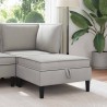 Pouf avec Rangement Gris clair Velours 618916618916