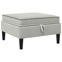 Pouf avec Rangement Gris clair Velours 618916618916