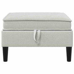 Pouf avec Rangement Gris clair Velours 618916618916