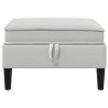 Pouf avec Rangement Gris clair Velours 618916618916