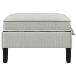 Pouf avec Rangement Gris clair Velours 618916618916