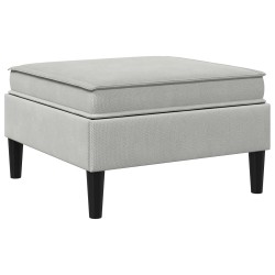 Pouf avec Rangement Gris clair Velours 618916618916