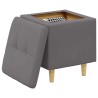 Pouf de rangement avec coussin Gris 40 x 40 x 45 cm Simili cuir 618917618917