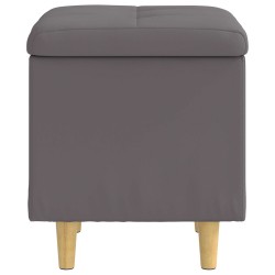 Pouf de rangement avec coussin Gris 40 x 40 x 45 cm Simili cuir 618917618917