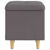 Pouf de rangement avec coussin Gris 40 x 40 x 45 cm Simili cuir 618917618917