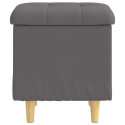 Pouf de rangement avec coussin Gris 40 x 40 x 45 cm Simili cuir 618917618917