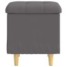 Pouf de rangement avec coussin Gris 40 x 40 x 45 cm Simili cuir 618917618917