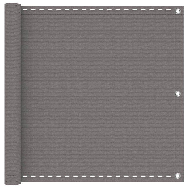 Écran de balcon Gris clair 120 x 600 cm HDPE et Aluminium 618918618918