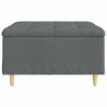 Pouf de rangement avec coussin Gris foncé 80 x 80 x 45 cm tissu 618919618919