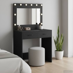 Table de Toilette avec tiroir Chêne noir 78,5 x 41 x 135 cm 618922618922