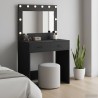 Table de Toilette avec tiroir Chêne noir 78,5 x 41 x 135 cm 618922618922