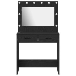 Table de Toilette avec tiroir Chêne noir 78,5 x 41 x 135 cm 618922618922