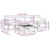 Ensemble de canapés d'extérieur 4 pcs Blanc et Beige 618924618924