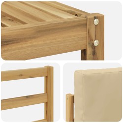 Ensemble de canapés d'extérieur 5 pcs Blanc et Beige 618926618926