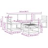 Ensemble de canapés d'extérieur 5 pcs Blanc et Beige 618926618926