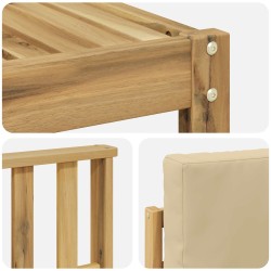 Ensemble de canapés d'extérieur 5 pcs Blanc et Beige 618928618928
