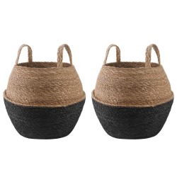 Pot de plante avec poignées 2 pcs Noir Ø 32 x 32 cm 618929618929