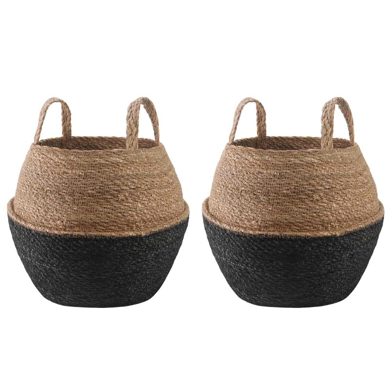 Pot de plante avec poignées 2 pcs Noir Ø 32 x 32 cm 618929618929