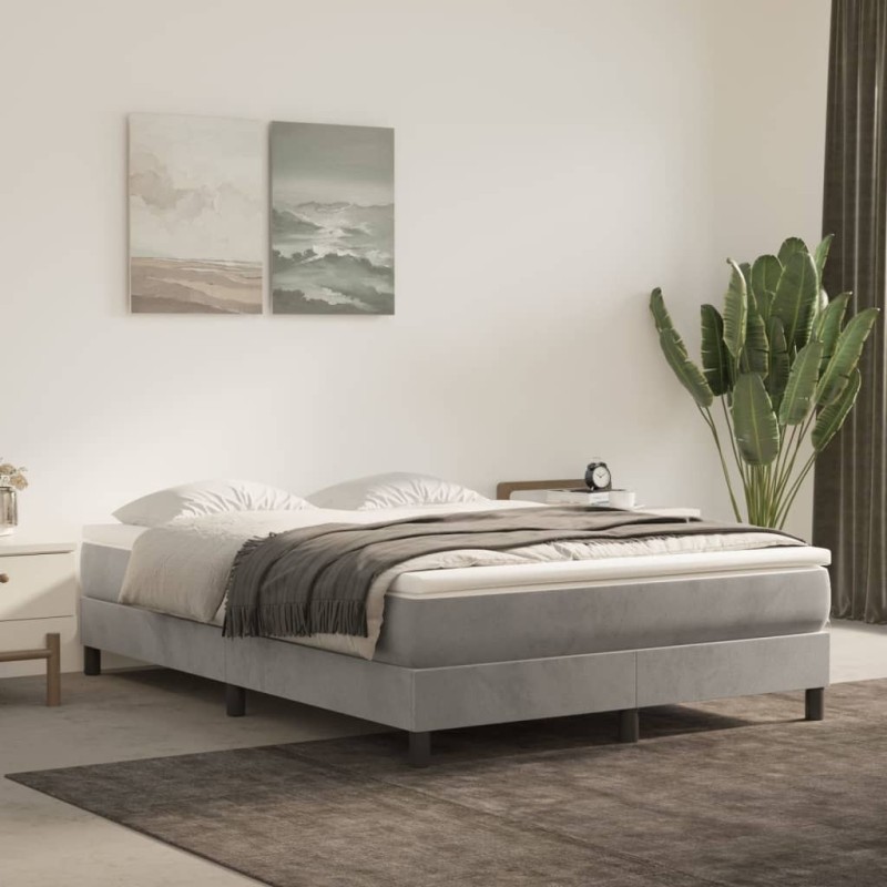 Matelas de lit à ressorts ensachés fermeté moyenne Gris clair 140x190x20 cm 618931618931