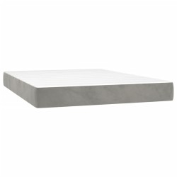 Matelas de lit à ressorts ensachés fermeté moyenne Gris clair 140x190x20 cm 618931618931