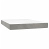 Matelas de lit à ressorts ensachés fermeté moyenne Gris clair 140x190x20 cm 618931618931