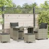 Ensemble de canapé de jardin 4 pcs avec coussins gris résine tressée clair 618933618933