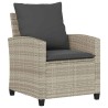 Ensemble de canapé de jardin 4 pcs avec coussins gris résine tressée clair 618933618933