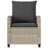 Ensemble de canapé de jardin 4 pcs avec coussins gris résine tressée clair 618933618933