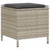 Ensemble de canapé de jardin 4 pcs avec coussins gris résine tressée clair 618933618933