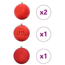 Ensemble de Boules de Noël XXL 4 pc Rouge Plastique 618934618934