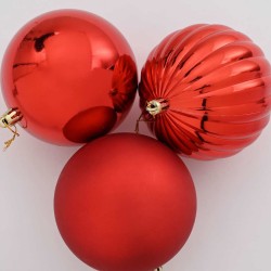 Ensemble de Boules de Noël XXL 4 pc Rouge Plastique 618934618934