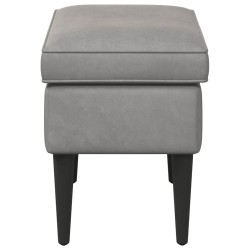 Pouf Gris clair 55 x 35 x 41 cm Velours 618936618936
