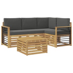 Ensemble de canapés d'extérieur 5 pcs Blanc et anthracite 618937618937