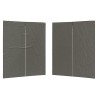 Mur de tente de fête 2 pcs Anthracite 200 x 195 cm PE et acier 618938618938