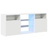 Meuble TV avec lumières LED blanc 120x30x50 cm 618942618942