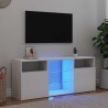 Meuble TV avec lumières LED blanc 120x30x50 cm 618942618942