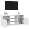 Meuble TV avec lumières LED blanc 120x30x50 cm 618942618942