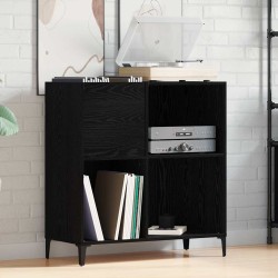 Meuble à vinyles Chêne noir 84,5 x 38 x 89 cm Bois d'ingénierie 618943618943