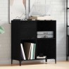 Meuble à vinyles Chêne noir 84,5 x 38 x 89 cm Bois d'ingénierie 618943618943