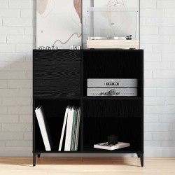 Meuble à vinyles Chêne noir 84,5 x 38 x 89 cm Bois d'ingénierie 618943618943