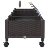Porte-plante de jardin avec irrigation et roues 4 pc Marron PP 618944618944