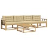 Ensemble de canapés d'extérieur 4 pcs Blanc et Beige 618945618945
