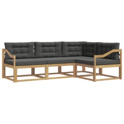 Ensemble de canapés d'extérieur 3 pcs Blanc et anthracite 618948618948