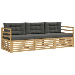 Ensemble de canapés d'extérieur 3 pcs Blanc et anthracite 618949618949