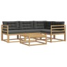 Ensemble de canapés d'extérieur 5 pcs Blanc et anthracite 618950618950