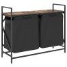 Panier à linge à 2 compartiments avec étagère chêne fumé 618951618951