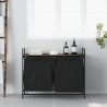 Panier à linge à 2 compartiments avec étagère chêne fumé 618951618951